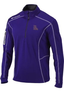 Columbia Prairie View A&M Panthers Mens Purple Shotgun Long Sleeve Qtr Zip Pullover