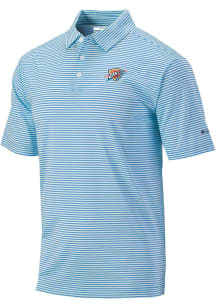 Columbia Oklahoma City Thunder Mens Blue Club Invite Short Sleeve Polo