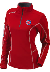 Columbia Chicago Cubs Womens Red Heat Seal Omni-Wick Shotgun Qtr Zip