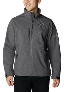 Columbia Milwaukee Brewers Mens Charcoal Heat Seal Ascender II Softshell Medium Weight Jacket