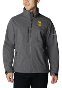 Columbia San Diego Padres Mens Charcoal Heat Seal Ascender II Softshell Medium Weight Jacket