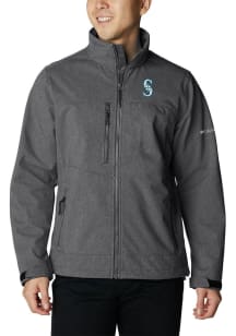 Columbia Seattle Mariners Mens Charcoal Heat Seal Ascender II Softshell Medium Weight Jacket