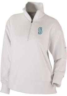 Columbia Seattle Mariners Womens White Heat Seal Birchwood Hills Qtr Zip