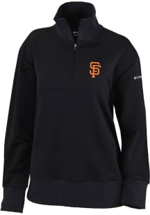 Columbia San Francisco Giants Womens Black Heat Seal Birchwood Hills Qtr Zip