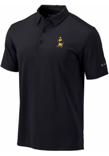 Columbia Iowa Hawkeyes Mens Black Drive Short Sleeve Polo