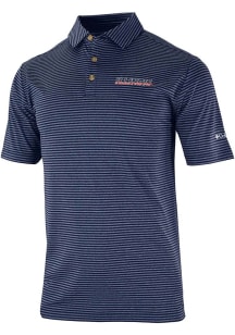 Columbia Illinois Fighting Illini Mens Navy Blue Club Invite II Short Sleeve Polo