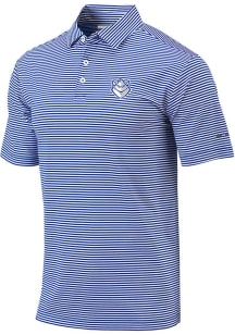 Columbia Saint Louis Billikens Mens Blue Invite Stripe Short Sleeve Polo