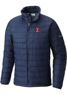 Mens Illinois Fighting Illini Columbia Mens Puffer Heavyweight Jacket - Navy Blue