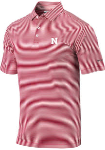Columbia Nebraska Cornhuskers Mens Red Heat Seal Omni Wick Club Invite Short Sleeve Polo
