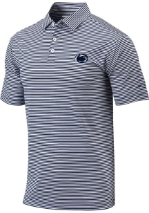 Columbia Penn State Nittany Lions Mens Navy Blue Heat Seal Omni Wick Club Invite Short Sleeve Polo