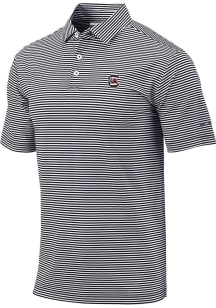 Columbia South Carolina Gamecocks Mens Black Heat Seal Omni Wick Club Invite Short Sleeve Polo