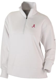 Columbia Alabama Crimson Tide Womens White Heat Seal Omni Wick Birchwood Hills Qtr Zip
