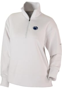 Columbia Penn State Nittany Lions Womens White Heat Seal Omni Wick Birchwood Hills Qtr Zip