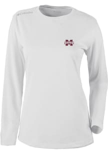 Columbia Mississippi State Bulldogs Womens White Heat Seal Omni Wick Shot Gun Long Sleeve T-Shirt