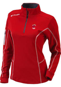 Columbia Miami Heat Womens Red Heat Seal Omni Wick Shotgun Qtr Zip