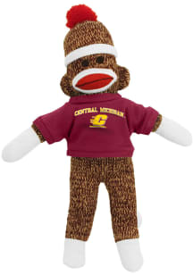 Central Michigan Chippewas 8 Inch Sock Monkey Plush - Grey