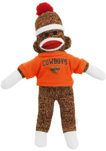Oklahoma State Cowboys 8 Inch Sock Monkey Plush - Grey