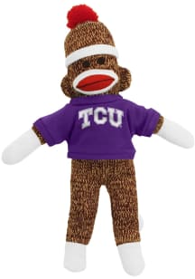 TCU Horned Frogs 8 Inch Sock Monkey Plush - Purple
