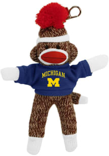 Michigan Wolverines 4 Inch Sock Monkey Keychain - Brown