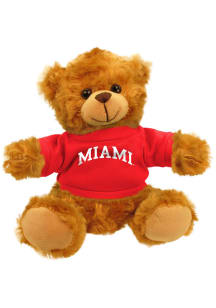 Miami RedHawks 6 Inch Jersey Bear Plush - Brown