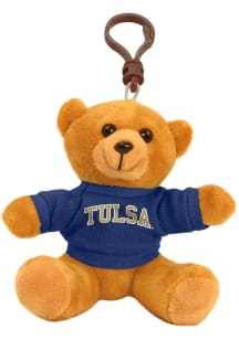 Tulsa Golden Hurricane 4 Inch Bear Keychain - Navy Blue