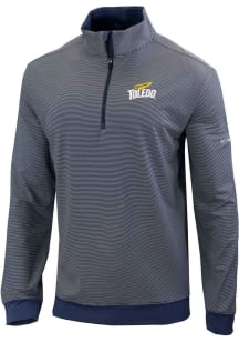 Columbia Toledo Rockets Mens Navy Blue Even Lie Long Sleeve Qtr Zip Pullover