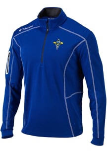 Columbia Toledo Rockets Mens Blue Shotgun Long Sleeve Qtr Zip Pullover