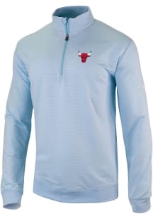 Columbia Chicago Bulls Mens Light Blue Even Lie Long Sleeve Qtr Zip Pullover