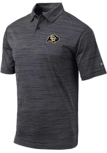 Columbia Colorado Buffaloes Mens Black Set Short Sleeve Polo