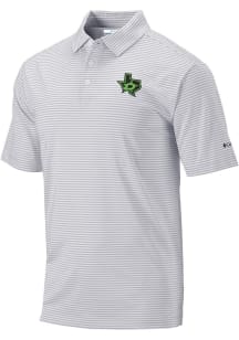 Columbia Dallas Stars Mens Grey Invite Stripe Short Sleeve Polo