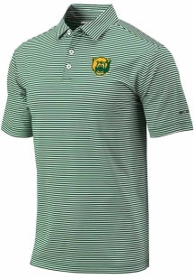 Columbia Baylor Bears Mens Green Invite Stripe Short Sleeve Polo