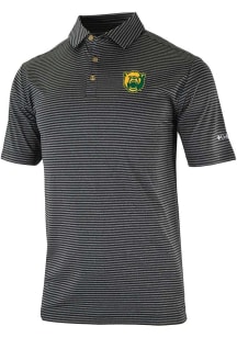 Columbia Baylor Bears Mens Black Invite II Short Sleeve Polo