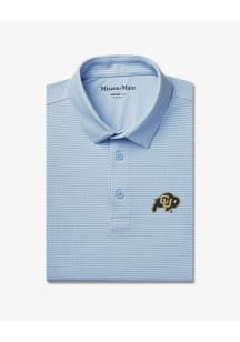 Mizzen+Main Colorado Buffaloes Mens Light Blue Copa Short Sleeve Fashion Polo