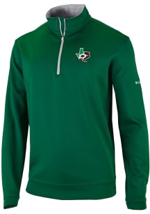 Columbia Dallas Stars Mens Green Wickham Hills Long Sleeve Qtr Zip Pullover
