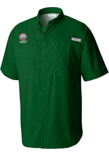 Columbia Colorado Rockies Mens Green Tamiami Short Sleeve Dress Shirt