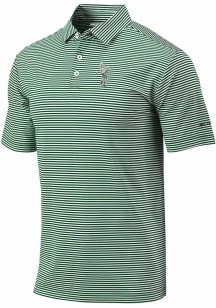 Columbia Michigan State Spartans Mens Green Invite Stripe Series Short Sleeve Polo