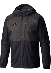 Columbia Colorado Buffaloes Mens Black Flash Forward Primary Logo Light Weight Jacket
