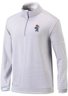 Columbia Nebraska Cornhuskers Mens Grey Even Lie Long Sleeve Qtr Zip Pullover