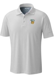 Columbia Baylor Bears Mens White Drag Short Sleeve Polo