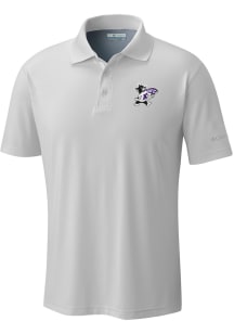 Columbia K-State Wildcats Mens White Drag Short Sleeve Polo