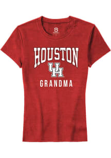 Summit Sportswear Houston Cougars Womens Red Grandma Short Sleeve T-Shirt