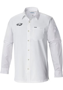 Columbia Philadelphia Eagles Mens White Heat Seal Slack Tide Long Sleeve Dress Shirt