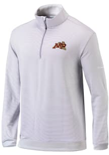 Columbia Minnesota Golden Gophers Mens Grey Even Lie Long Sleeve Qtr Zip Pullover