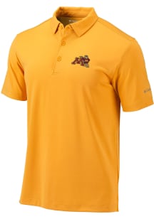 Columbia Minnesota Golden Gophers Mens Gold Drive Short Sleeve Polo
