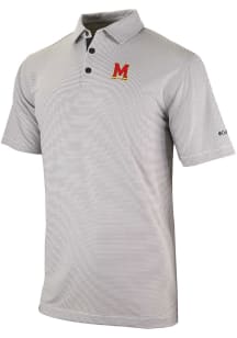 Columbia Maryland Terrapins Mens Black Tucker Falls Short Sleeve Polo