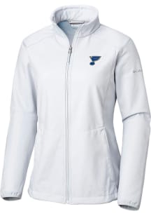 Columbia St Louis Blues Womens Grey Heat Seal Kruser Ridge Light Weight Jacket