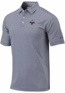 Columbia New Orleans Pelicans Mens Navy Blue Invite Stripe Short Sleeve Polo