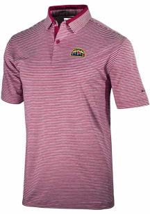 Columbia Denver Nuggets Mens Red Stroll Short Sleeve Polo