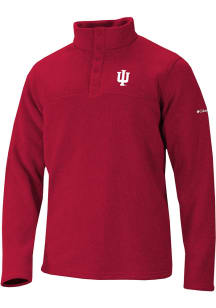 Columbia Indiana Hoosiers Mens Red Alto Pass Long Sleeve Qtr Zip Pullover