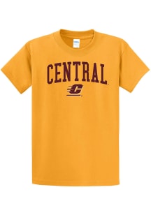 Central Michigan Chippewas Gold Arch Logo Short Sleeve T Shirt